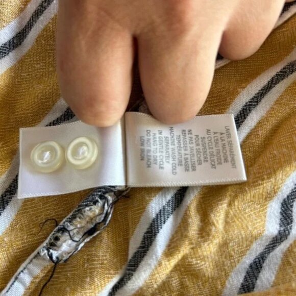 Twik size xsmall yellow with white and black stripes top - Picture 4 of 5